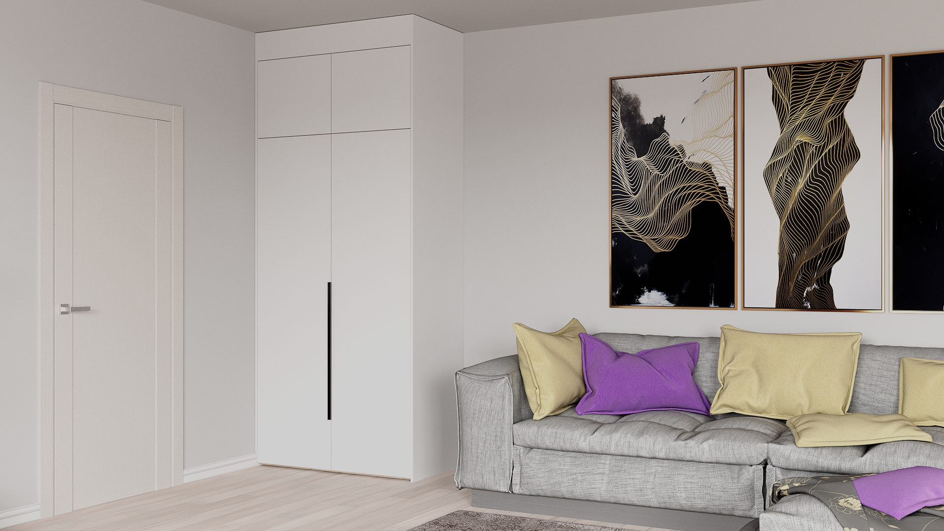 фото Шкаф у стены серии Рэй S262-B3-2-EB 1112 РЕЙГРУПП