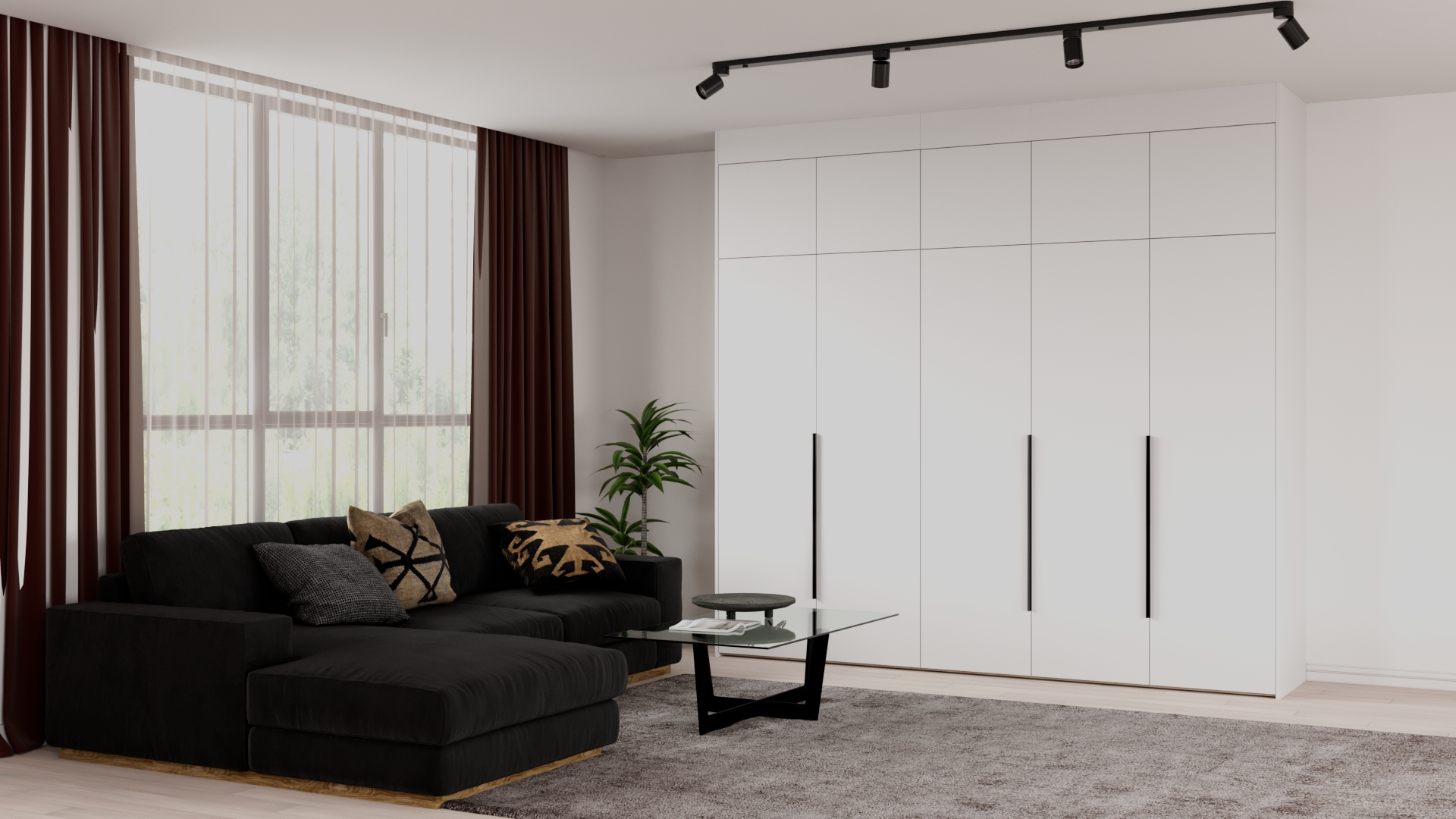 фото Шкаф у стены серии Рэй S262-В12-3-EB 2732 РЕЙГРУПП