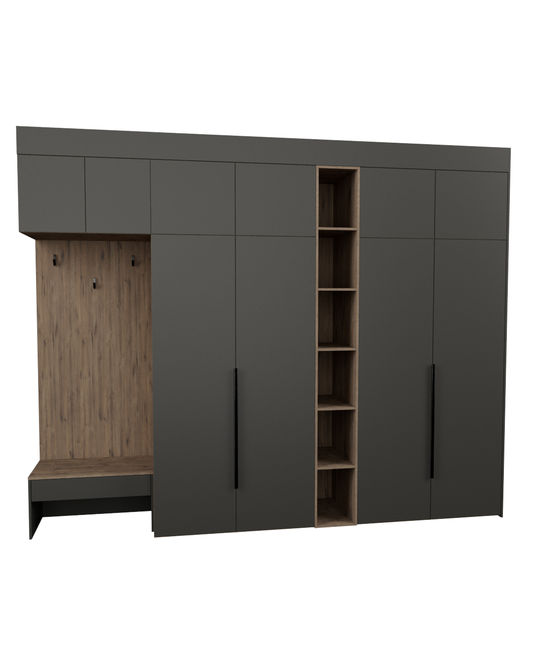 фото Шкаф в прихожую серии Рэй P245-B11-1-WKW 3276 РЕЙГРУПП