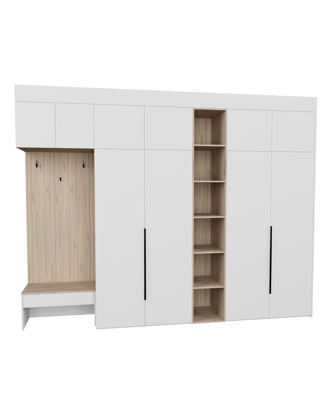 фото Шкаф в прихожую серии Рэй P245-B12-2-EBE 3376 РЕЙГРУПП